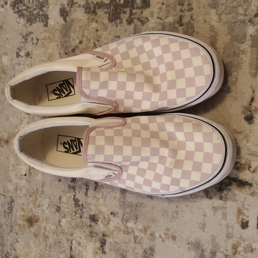 Vans checkerboard slip on shoes